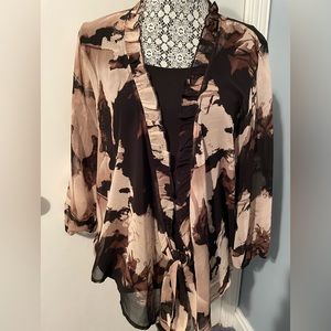Oxmo sheer blouse size L